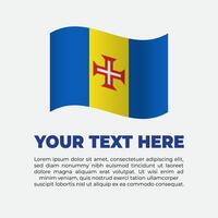 Madeira Flag Banner Background Template vector