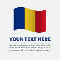 Romania Flag Banner Background Template vector