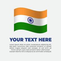 India Flag Banner Background Template vector