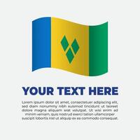 Saint Vincent and the Grenadines Flag Banner Background Template vector