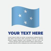 Micronesia Flag Banner Background Template vector