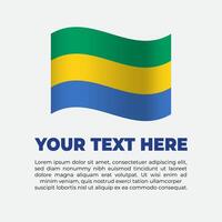 Gabon Flag Banner Background Template vector