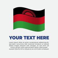 Malawi Flag Banner Background Template vector