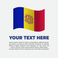 Andorra Flag Banner Background Template vector