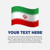 Iran Flag Banner Background Template vector
