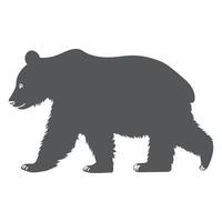 A silhouette of a bear on a white background vector