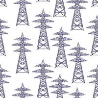 seamless pattern with electricity tower vector