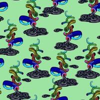 seamless pattern with urban factory elements vector