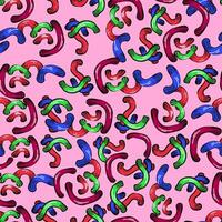 seamless pattern with colored tubes vector