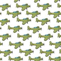 seamless pattern with retro plane vector