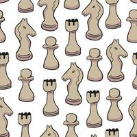 seamless pattern with chess figures vector
