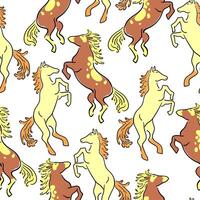 seamless pattern with horses vector
