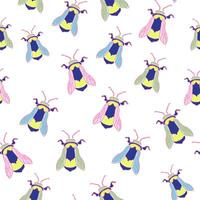 seamless pattern with bumblebee vector
