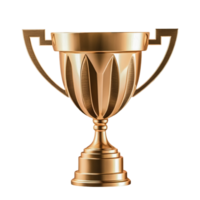 3d realistic golden trophy cup png