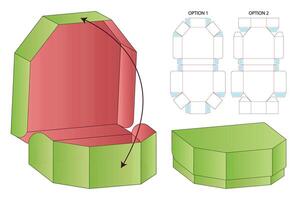 An open box with a lid and a lid vector