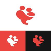 The information-rich conversation on the consulting logo with chat elements signifies a commitment to better understanding vector