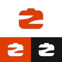 The combination of the letter 'Z' and camera signifies a logo that focuses on detail and beauty in every portrait vector