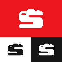 The 'S' logo with a camera element reflects visual beauty and artistic expression vector