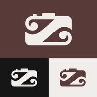 The 'Z' logo is decorated with a vintage camera, creating a classic and elegant impression vector