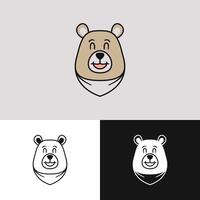 The logo depicts a boy with a bear, creating a cheerful and imaginative feel vector