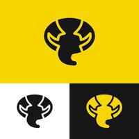 The combination of logos depicting two people in dialogue creates a good atmosphere of interaction vector