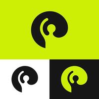A fun connection with a logo that symbolizes happiness in every conversation vector