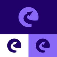The forward step of the 'E' design combined with the 'up' element, depicts a journey towards a higher goal vector