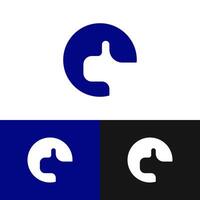 An inspiring identity, a combination of the letter E and a thumbs up, emphasizes positive values vector