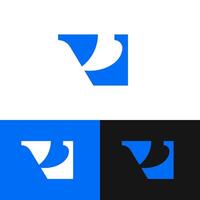 The wave-inspired 'V' design symbol of progress reflects the journey towards a higher goal vector