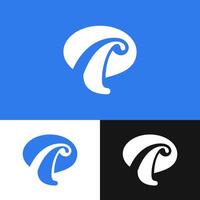 The natural relationship between the combination of ocean waves and the chat logo reflects harmony in every dialogue vector