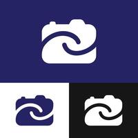 A logo that combines the elements of a camera with the concept of taking and giving, creating a bond between taking pictures and sharing experiences vector
