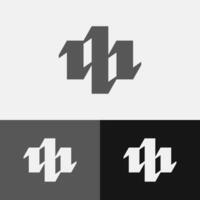 The visual intelligence of the ambigram 'M' logo creates an illusion and appeal of its own vector