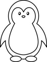 Cute Animal Penguin Outline vector