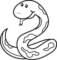 Cute Animal Snake Outline vector