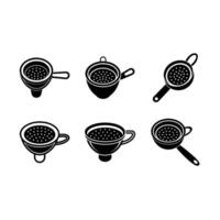 Stylish tea strainer icon in line art design for kitchen graphics vector