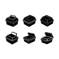 Stylish design of a styrofoam lunch box for modern graphics projects vector