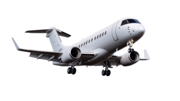 Private jet taking off on a transparent background png