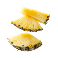 Pineapple slices stacked vertically on a transparent background png