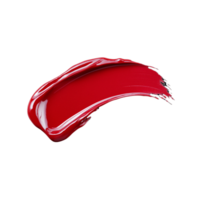 Red paint stroke in a smooth arc shape on a transparent background png