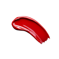 Red paint stroke in a bold abstract form on a transparent background png