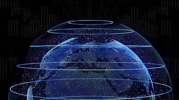 Business World Globe Background 3D Rendering video