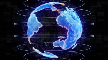 Business World Globe Background 3D Rendering video
