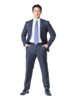 Professional Man in Business Suit with Confident Stance png