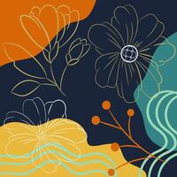 Playful Shapes and Botanical Element vector