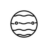 jupiter icon line style vector