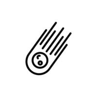 meteor icon line style vector