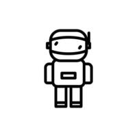 astronaut icon line style vector