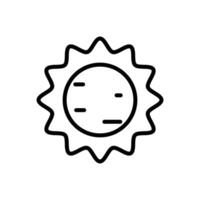 sun icon line style vector