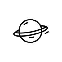 saturn icon line style vector