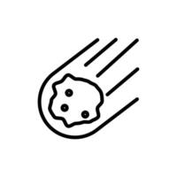 asteroid icon line style vector